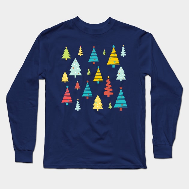 Christmas tree pattern Long Sleeve T-Shirt by AndArte